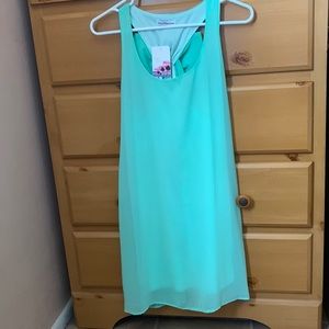 Dainty Hooligan Lined Mint Dress shear Bow Medium